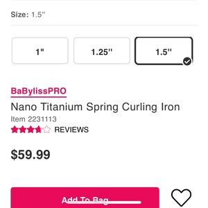 BaByliss Pro curling iron